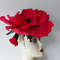 Large poppy Fascinator Kentucky Derby Hat, Flower headband.jpg