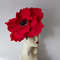 Red and Black Poppy Fascinator Kentucky Derby Hat Flower Costume Headdress Large Poppy Style Hair Headband.jpg