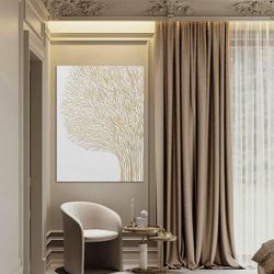 gold leaf wall art – elegant abstract painting with luxurious metallic texture