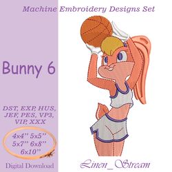 Bunny 6 Machine embroidery design in 8 formats and 5 sizes