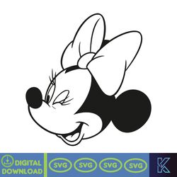 minnie mouse svg, minnie mouse birthday, princess svg, mickey mouse clubhouse, minnie head svg, tshirt svg (163)