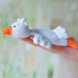 Crochet Goose Lovey Pattern, Baby Lovey Blanket, Pattern Mallard Duck, Amigurumi Duck Security Blanket, Comforter Goose.