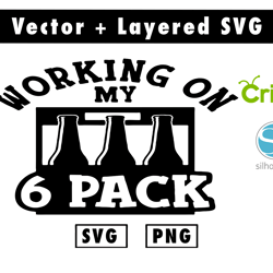 working on my six pack svg & png files for cricut machine , anime svg , manga svg , goku svg