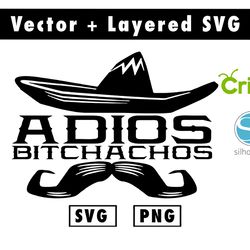 adios bitchachos svg & png files for cricut machine , anime svg , manga svg , goku svg
