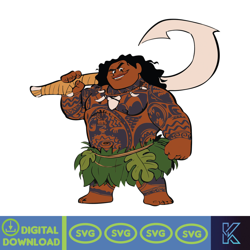 Moana Clipart svg png dxf Instant Digital Download, Moana SVG, Moana Cut File, Moana Cricut file, Pig svg, (16).jpg