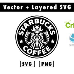 starbucks coffee svg & png files for cricut machine , anime svg , manga svg , goku svg