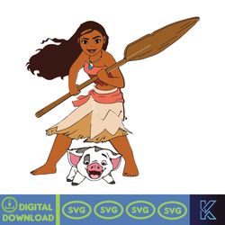moana clipart svg png dxf instant digital download, moana svg, moana cut file, moana cricut file, pig svg, (7)