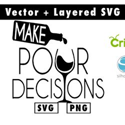 i make pour decisions svg & png files for cricut machine , anime svg , manga svg , goku svg