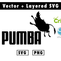 pumba logo svg & png files for cricut machine , anime svg , manga svg , goku svg