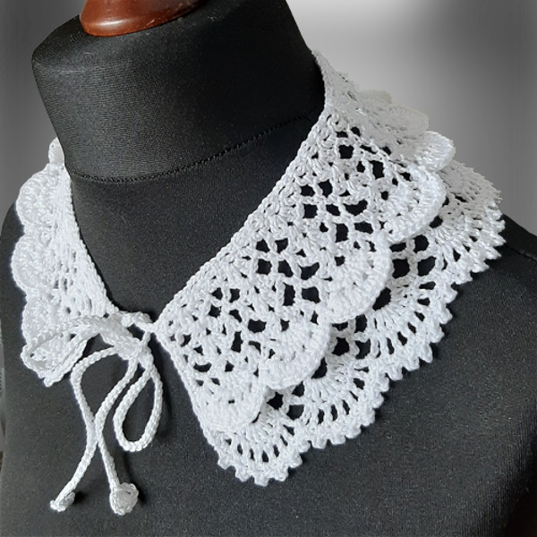 Pattern crochet lace detachable collar. Crochet collar patte - Inspire  Uplift