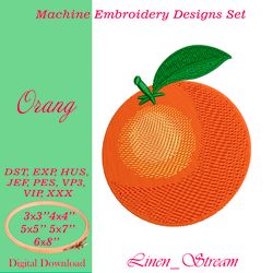 orang machine embroidery design in 8 formats and 5 sizes