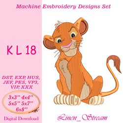 KL 18 Machine embroidery design in 8 formats and 5 sizes