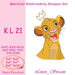 KL 21 Machine embroidery design in 8 formats and 6 sizes