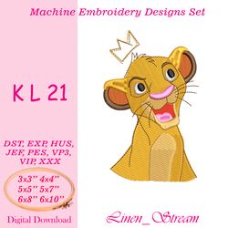 kl 21 machine embroidery design in 8 formats and 6 sizes