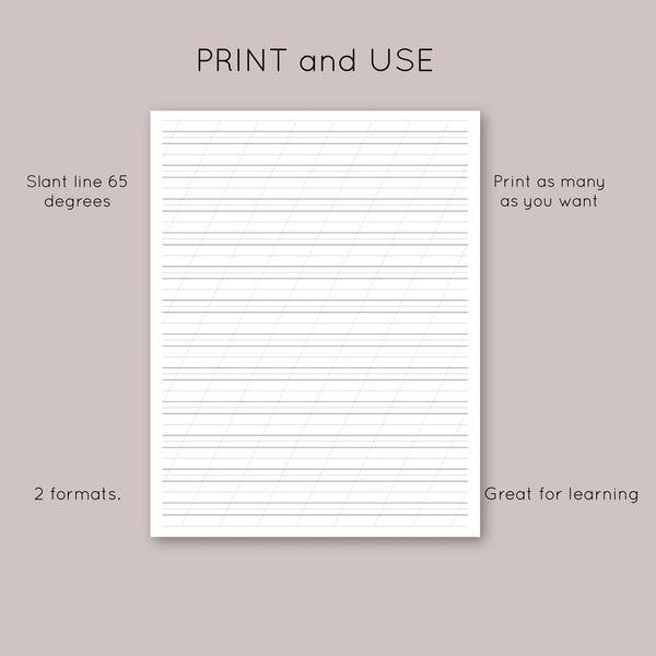 Printable Blank Handwriting. Lettering practice. Worksheet. - Inspire ...