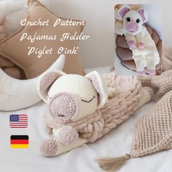 Crochet pattern pig – amigurumi piglet, large pig crochet pattern, stuffed animal pig pattern, PDF pattern