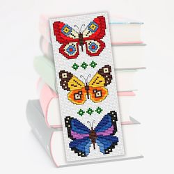 Bookmark cross stitch pattern Butterflies – Modern cross stitch – Bookmark embroidery – Counted x-stitch pattern PDF