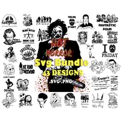 43 files hot horror movie bundle svg