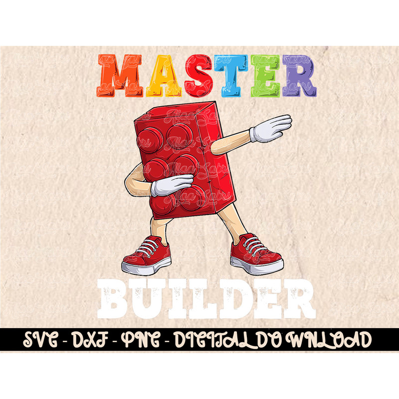 dabbing Kids Master Builder funny Building Blocks Bricks T-Shirt copy.jpg