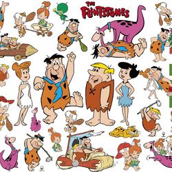 the flintstones svg, fred flintstone svg, wilma flintstone svg, dino flintstone png