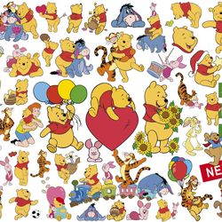 winnie the pooh svg bundle svg, tigger svg, piglet svg, rabbit svg, honey bees png