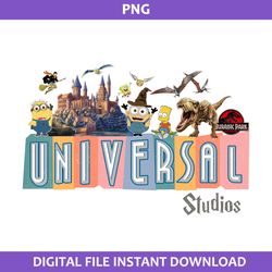 universal studios png, family vacation png, magic kingdom png, hogwarts png, minion png file