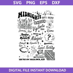 midnights swift svg, midnights maroon vigilante shit svg, taylor midnights svg, midnights svg png dxf eps digital file