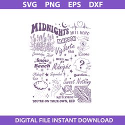 midnights svg, taylor midnights svg, taylor swift svg, png dxf eps digital file