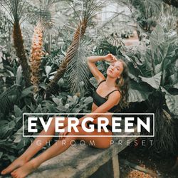 10 EVERGREEN Lightroom Mobile and Desktop Presets Premium, forest green tone color