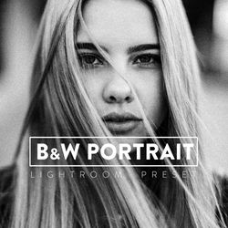 10 BLACK and WHITE Portrait Lightroom Mobile and Desktop Presets, portraits, matte, black and white, filters