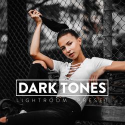 10 DARK TONES Lightroom Mobile and Desktop Presets, Black tones preset, Dark preset, Moody preset
