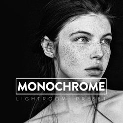 10 MONOCHROME Lightroom Mobile and Desktop Presets, Contrast monotone, portrait, black and white