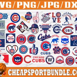 bundle 43 files chicago cubs baseball team svg, chicago cubs svg, mlb svg, mlb team  svg, mlb svg, png, dxf, eps, jpg, i
