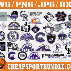 bundle 35 files colorado rockies  baseball team svg, colorado rockies svg, mlb team  svg, mlb svg, png, dxf, eps, jpg,