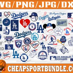 bundle 55 files la dodgers baseball team svg, la dodgers svg, mlb team  svg, mlb svg, png, dxf, eps, jpg
