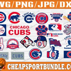 bundle 21 files chicago cubs baseball team svg, chicago cubs svg, mlb svg, mlb team  svg, mlb svg, png, dxf, eps, jpg