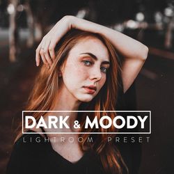 10 DARK and MOODY Lightroom Mobile and Desktop Presets, Black tones, Dark Lightroom, Luxury black preset