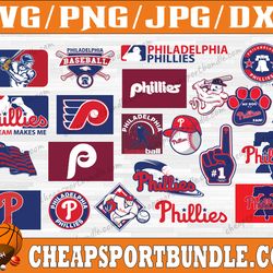 bundle 22 files philadelphia phillies baseball team svg, philadelphia phillies svg, mlb team  svg, mlb svg, png, dxf,