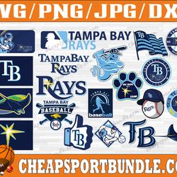 bundle 21 files tampa bay rays baseball team svg, tampa bay rays svg, mlb team  svg, mlb svg, png, dxf, eps, jpg