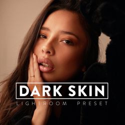 10 dark skin lightroom mobile and desktop presets, black filter, chocolate skin, selfie choco melanin brown