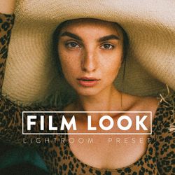 10 film look lightroom mobile and desktop presets, vintage retro analog grain vsco film bright fujifilm
