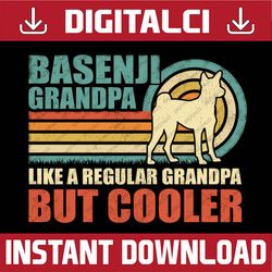 basenji grandpa funny vintage retro basenji dog father's day best dad, daddy, father's day, happy father's day, png subl