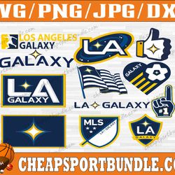bundle 12 styles mls la galaxy soccer team svg, la galaxy svg, mls teams svg, mls svg, png, dxf, eps, instant download