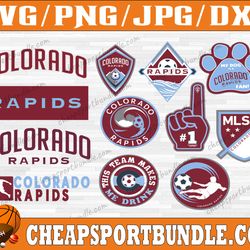 bundle 12 styles mls colorado rapids soccer team svg, colorado rapids svg, mls teams svg, mls svg, png, dxf, eps,
