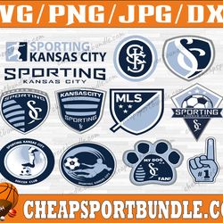 bundle 12 styles mls sporting kansas city soccer team svg, sporting kansas city svg, mls teams svg, mls svg, png, dxf