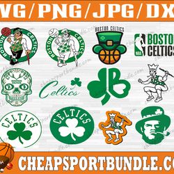 bundle 12 files boston celtics basketball team svg, boston celtics svg, nba teams svg, nba svg, png, dxf, eps