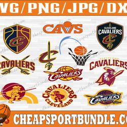 bundle 11 files cleveland cavaliers baseball team svg, cleveland cavaliers svg,  nba teams svg, nba svg, png, dxf, eps,