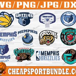 bundle 24 files memphis grizzlies basketball team svg, memphis grizzlies svg, nba teams svg, nba svg, png, dxf, eps, ins