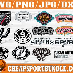 bundle 14 files san antonio spurs basketball team svg, san antonio spurs svg, nba teams svg, nba svg, png, dxf, eps, ins