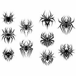 Spider Cut Files, HALLOWEEN SPIDER SVG, Spider Clipart, Halloween Svg, Spiders Bundle svg, Spider svg, Spider Silhouette